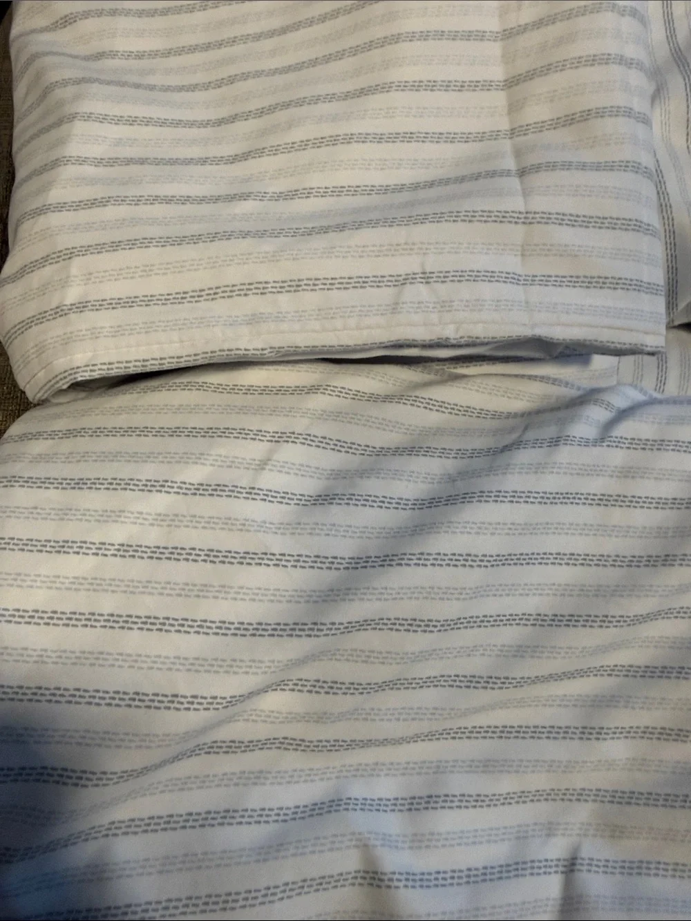 Light Blue and White Striped Cotton Sheet Set